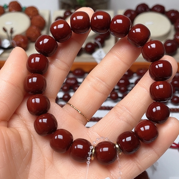 橄榄核手串常**身玉化老型