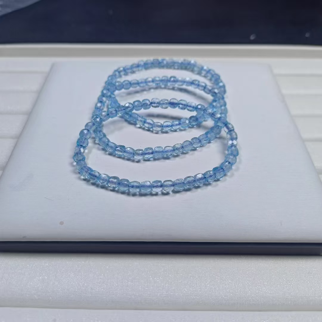 原矿托帕小方糖手串（多样性发一）   天然杂裂矿点完美主义者慎拍