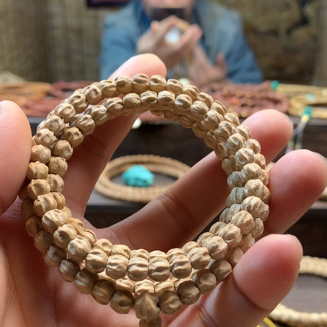 柏香籽/百香籽吊坠原桩微切粉皮龙脊深坑鬼