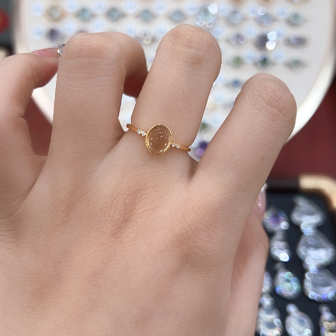 Y***O黄晶戒指银S925镶嵌