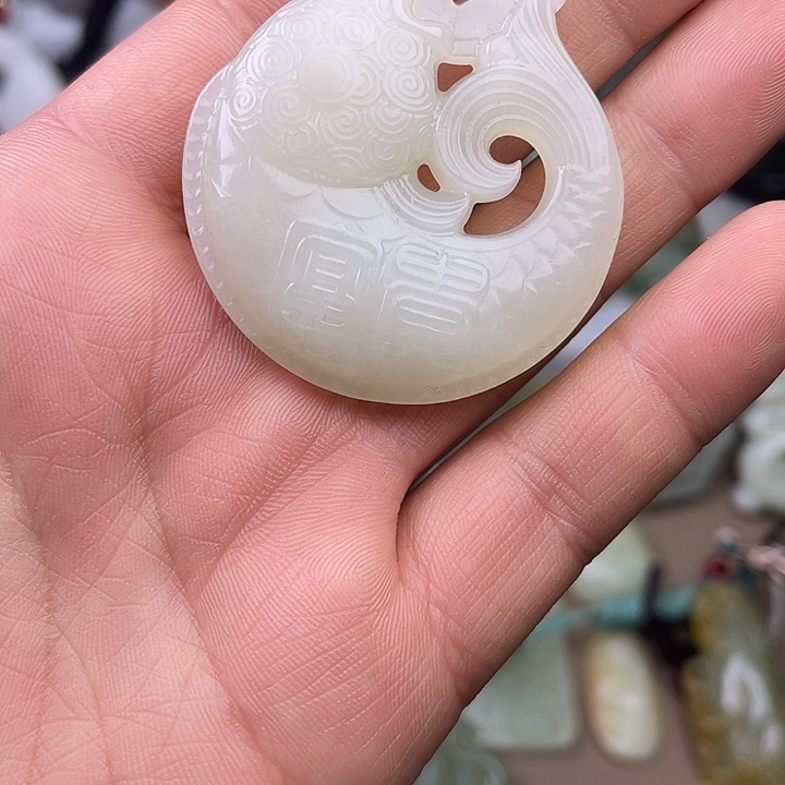 和田玉吊坠(不含链)未镶嵌