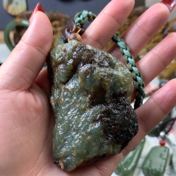 岫岩河磨玉（透闪石质玉）手把未镶嵌