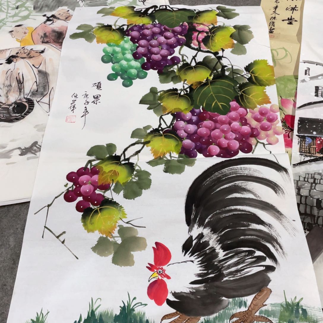 国画国画作品画心一张