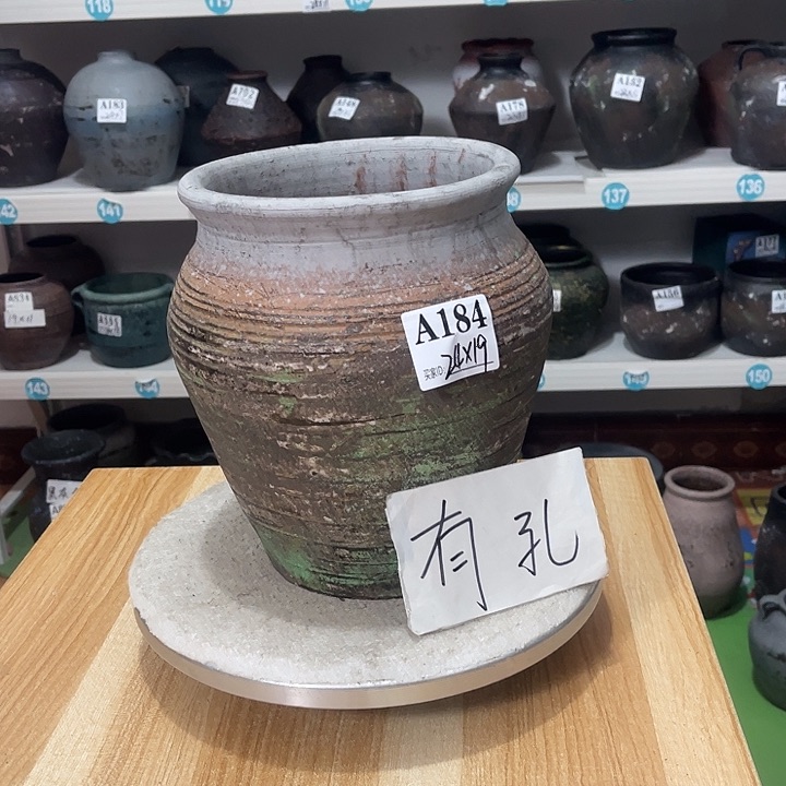 红陶手工制作工艺花盆