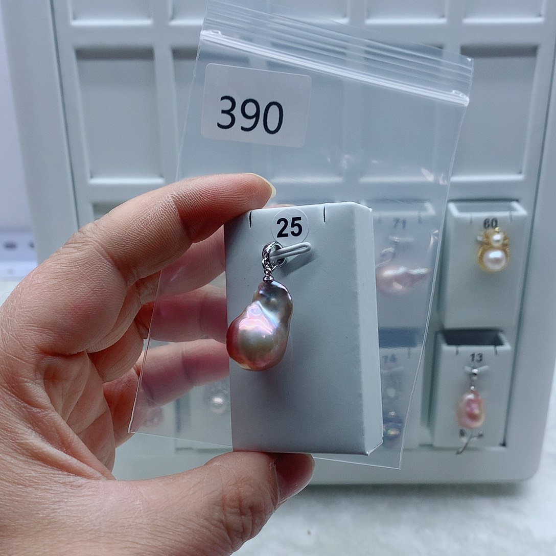 合金吊坠(不含链)淡水珍珠
