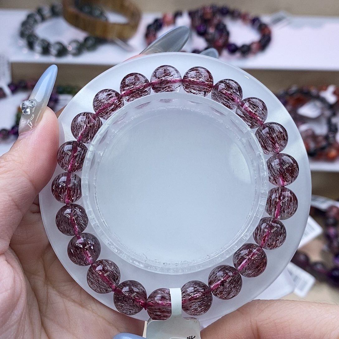 水晶手链未镶嵌红彼岸花超七9m+