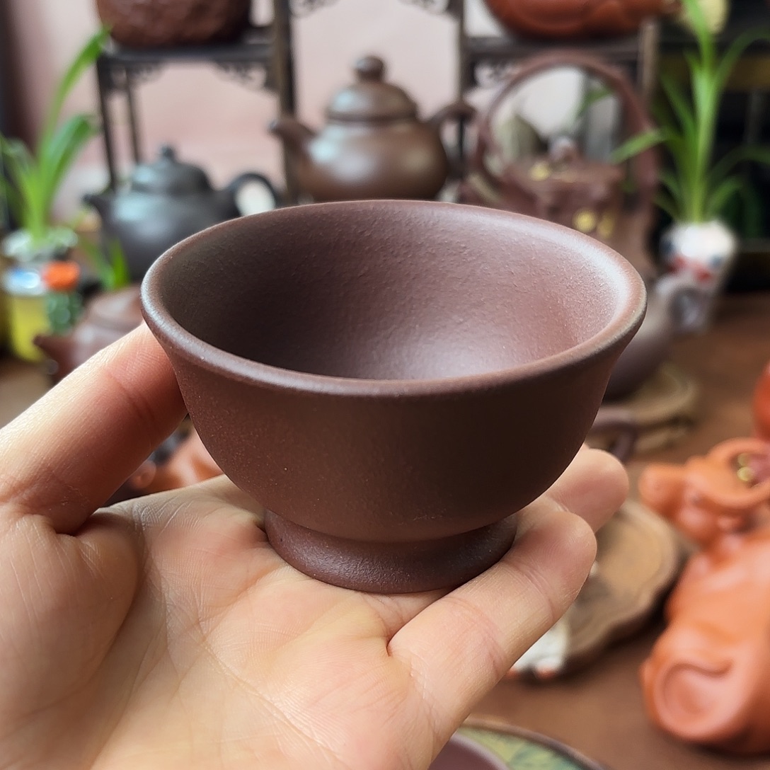 茶壶紫砂主人杯紫泥100cc