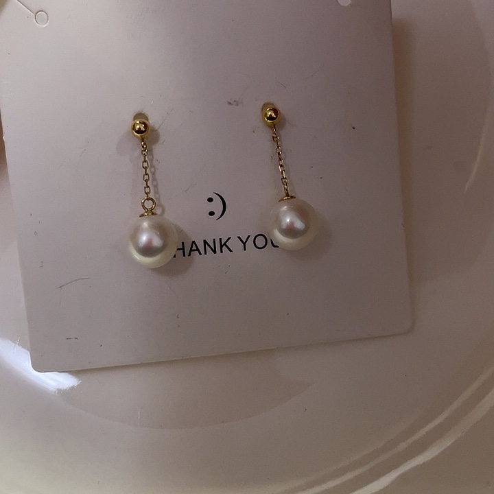 耳饰淡水珍珠18K金镶嵌