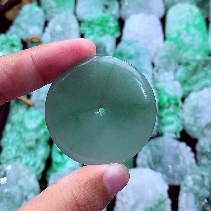 天然A货翡翠平安扣