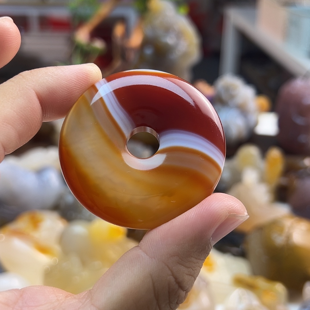 老***汤玛瑙/玉髓未镶嵌吊坠(不含链)