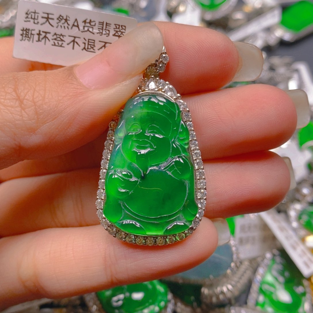 翡翠颈饰银S925镶嵌突突突突突