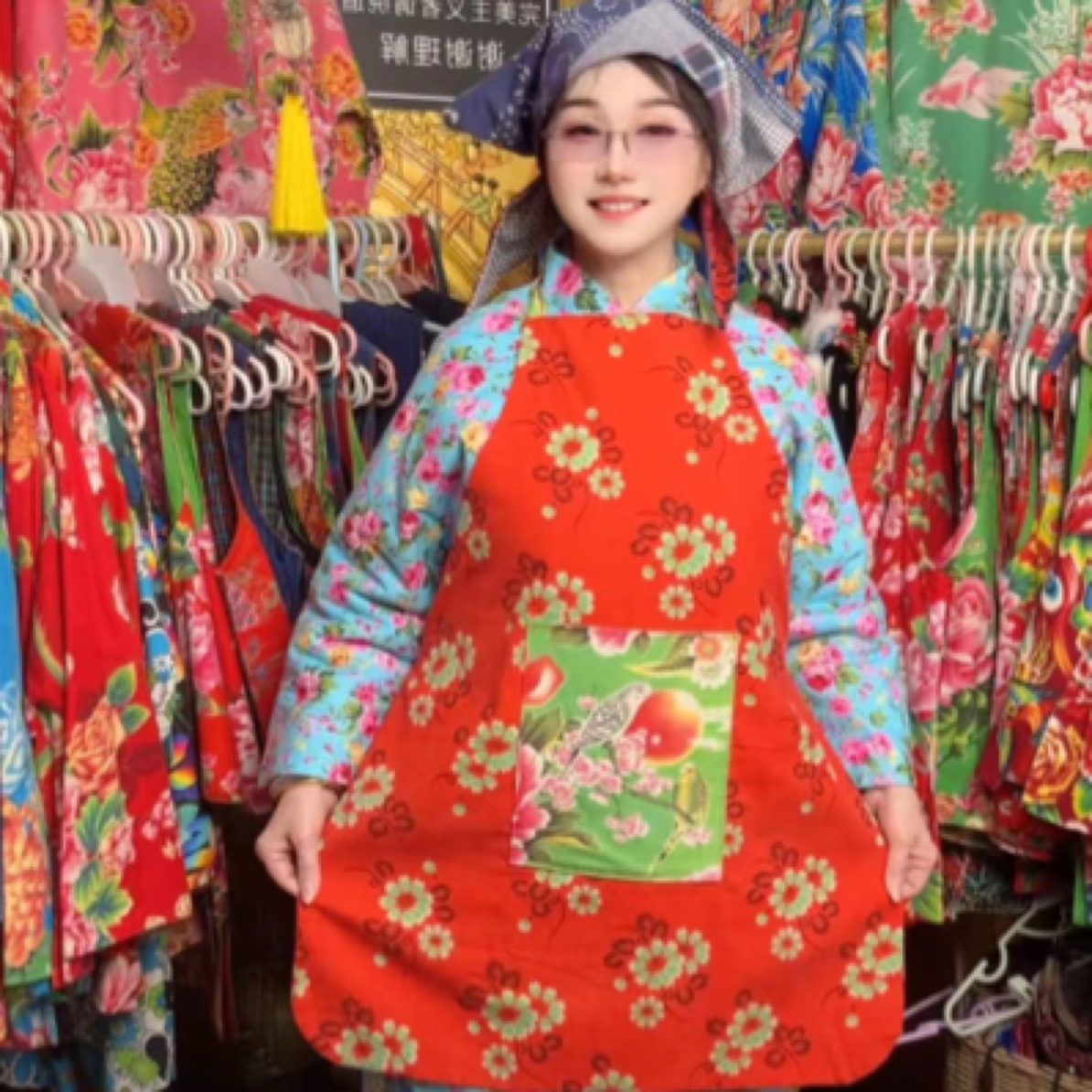 原创设计：老布正反两面围裙，宝宝们有意请直播间选款