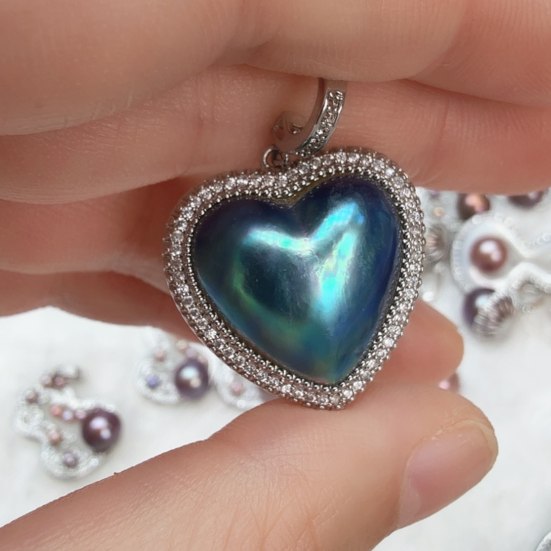 拼合珍珠（马贝珠）颈饰未镶嵌