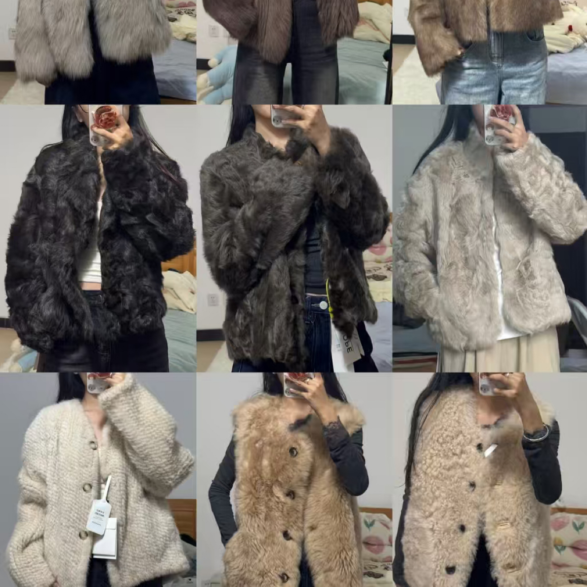 （综合链接）冬季短外套羊羔毛貂毛时尚百搭皮毛一体网红女款