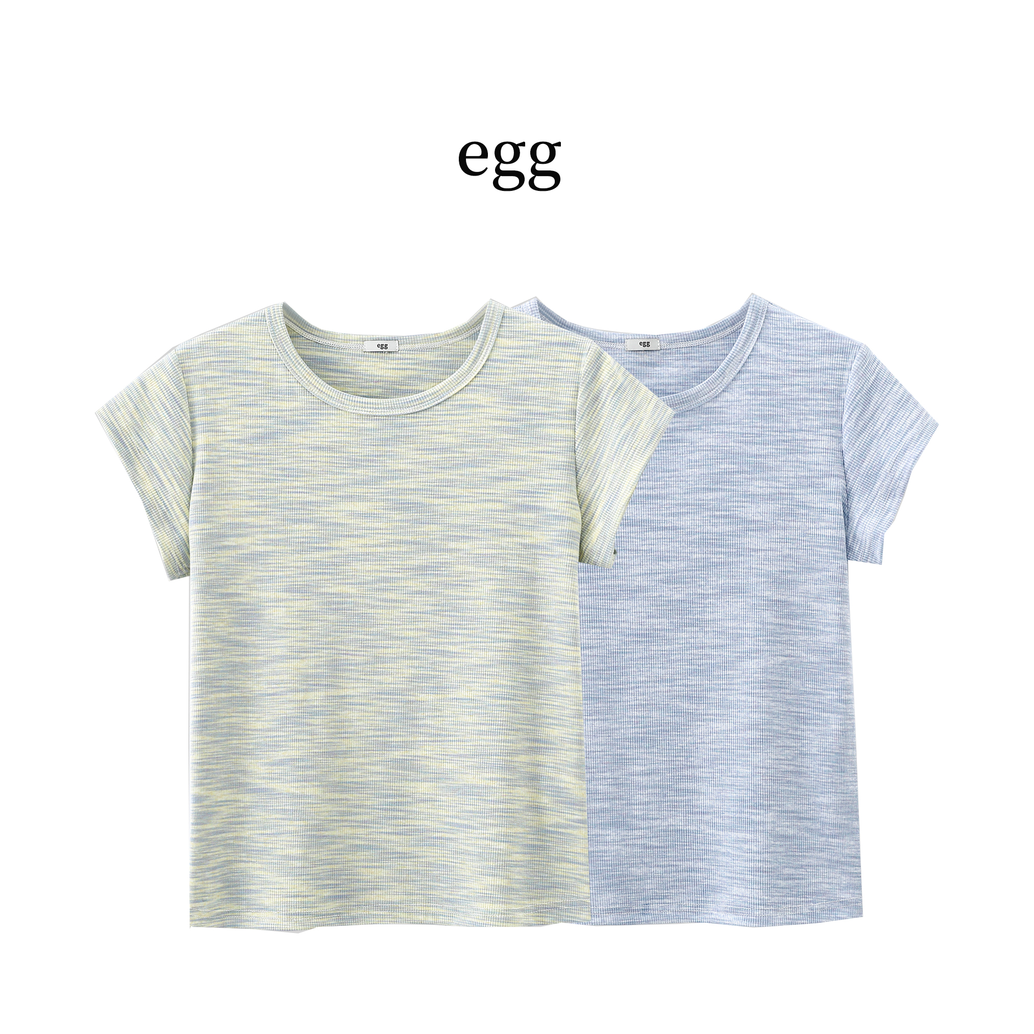 软软糯糯云朵一般~ egg渐变螺纹短袖T恤 款号8252018