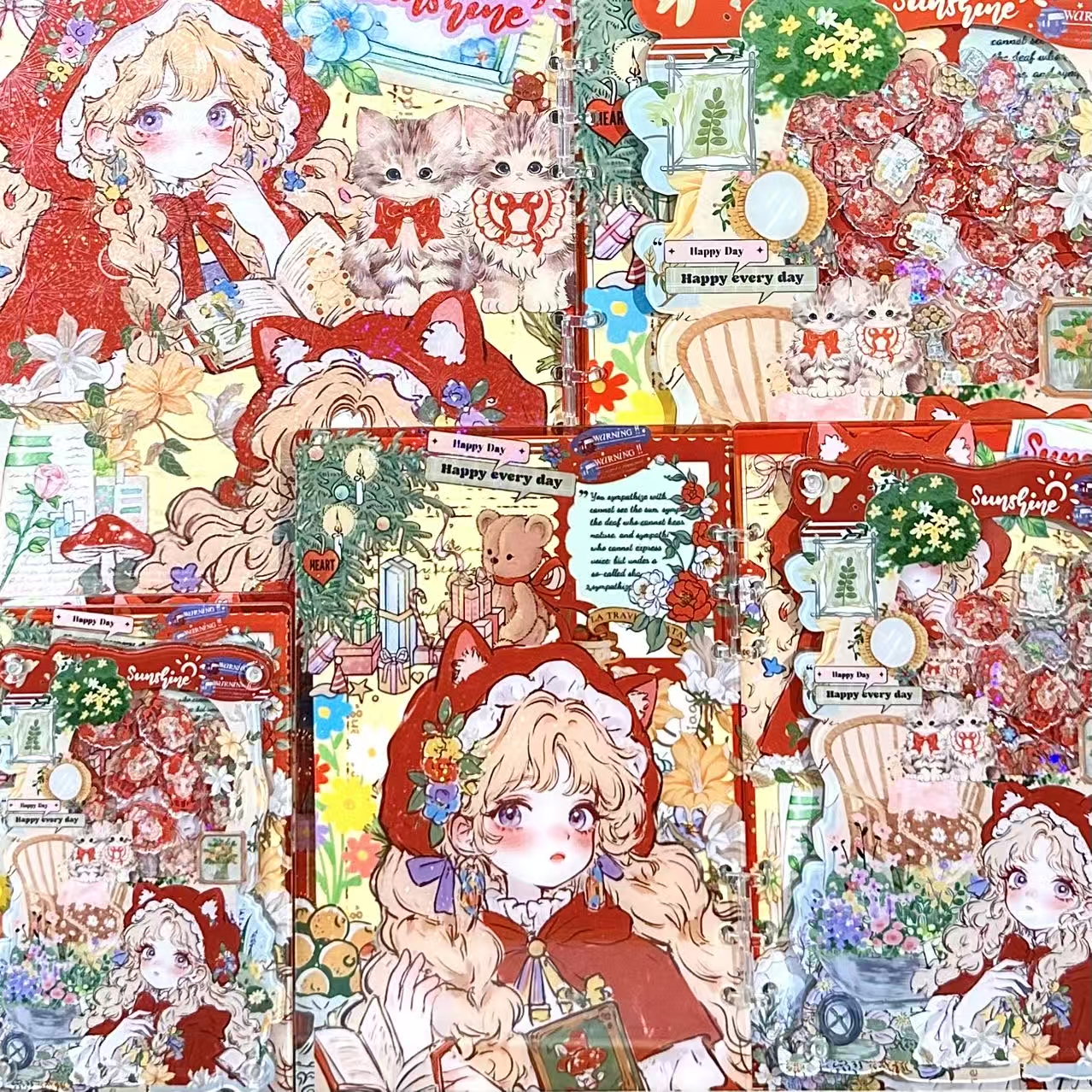 【上新小红帽女孩】高定摇摇本套餐活页本手工DIY收纳盒亚克力