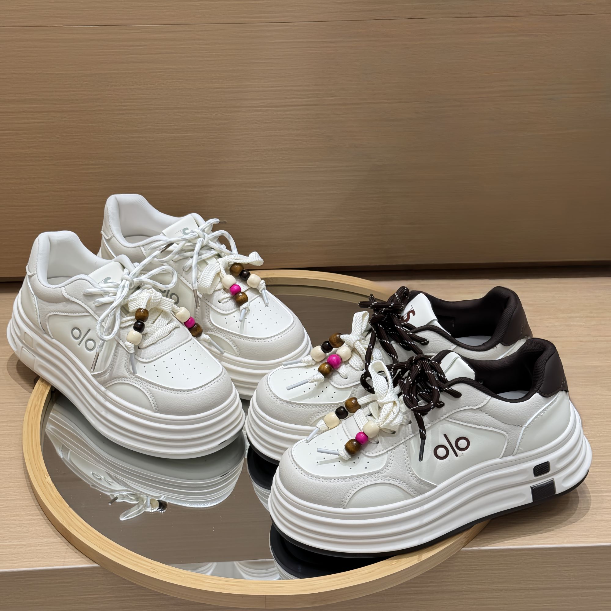 【运费补贴】2025厚底时尚网红小白鞋女百搭运动板鞋增高BY668  hx
