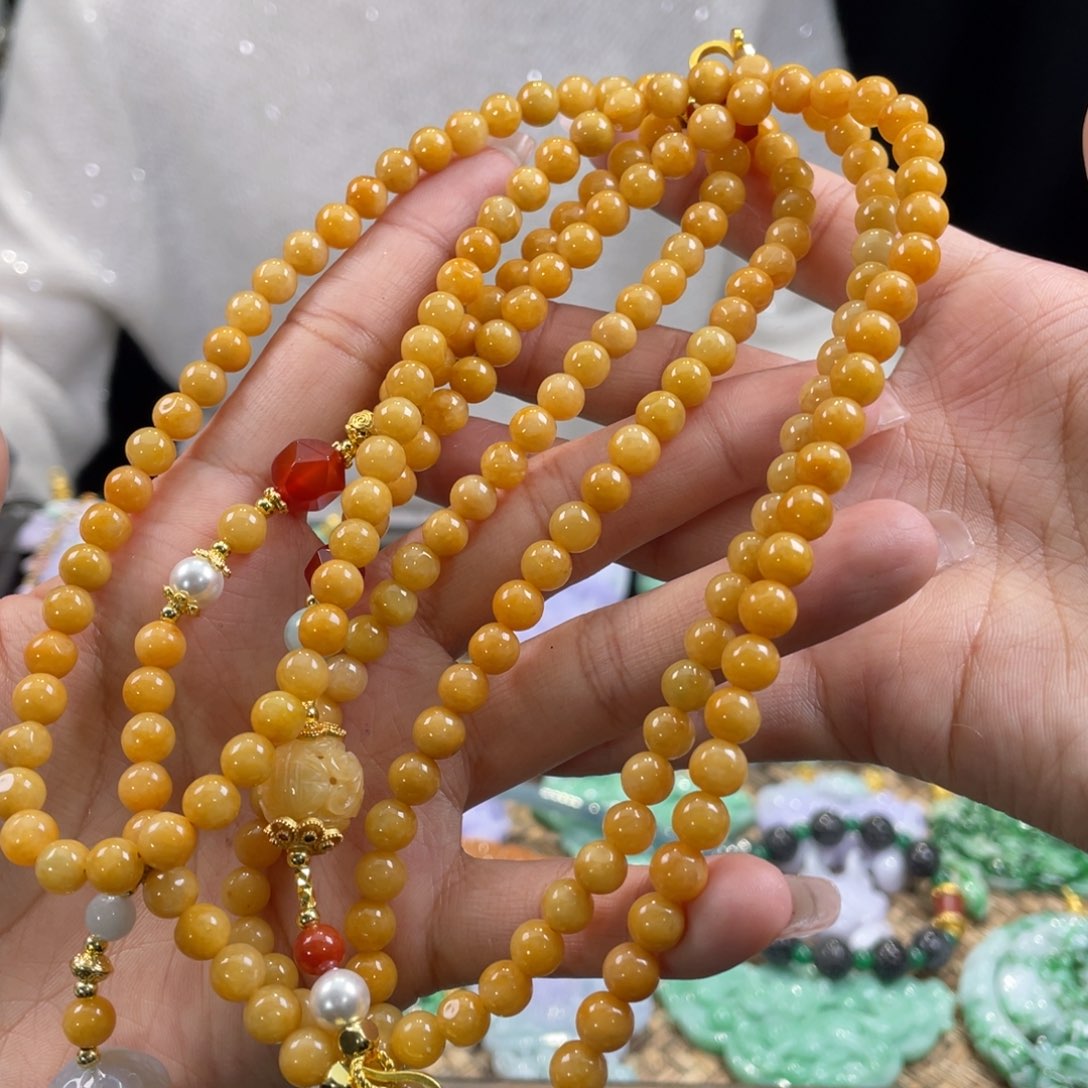 翡翠颈饰未镶嵌代编织