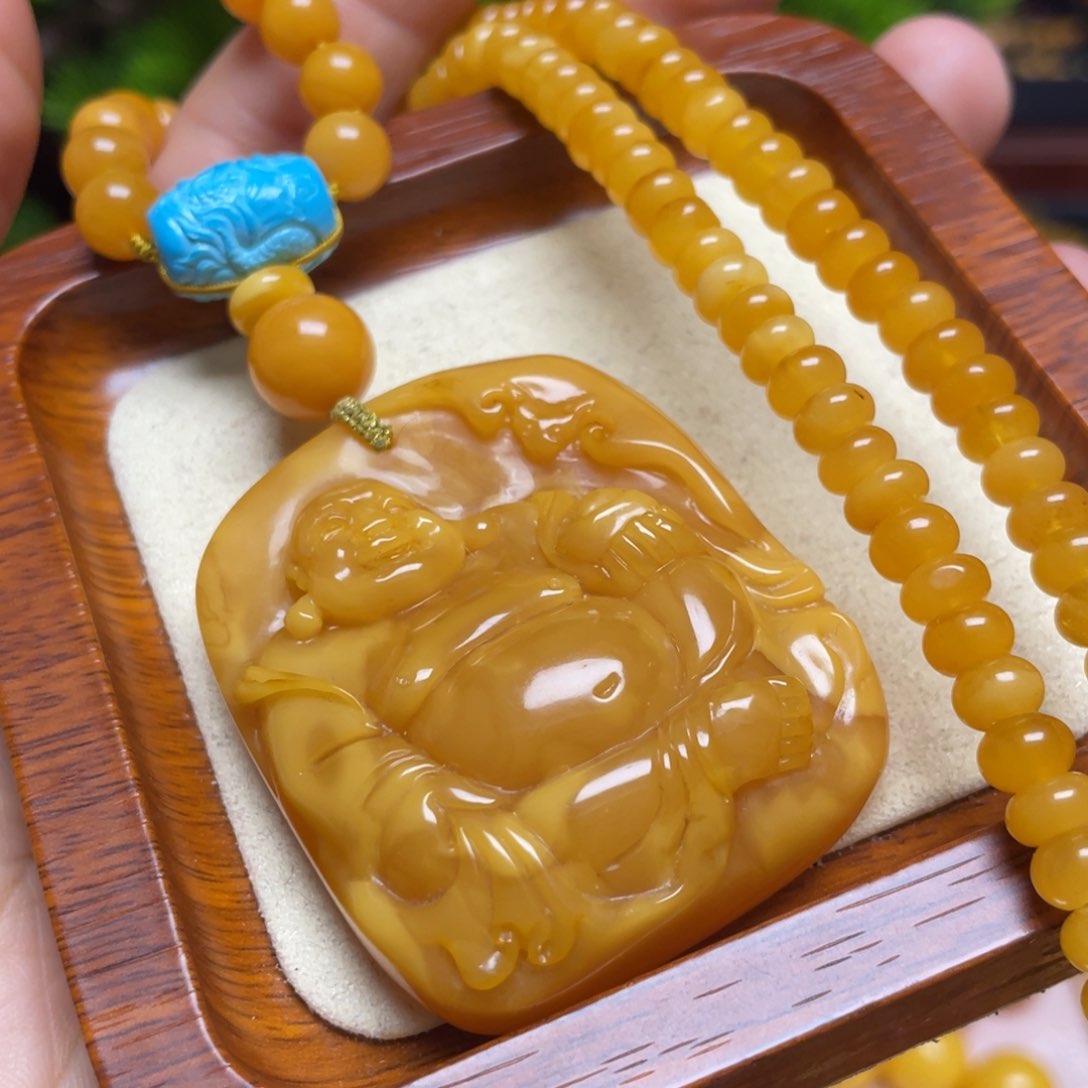 蜜蜡颈饰未镶嵌项链