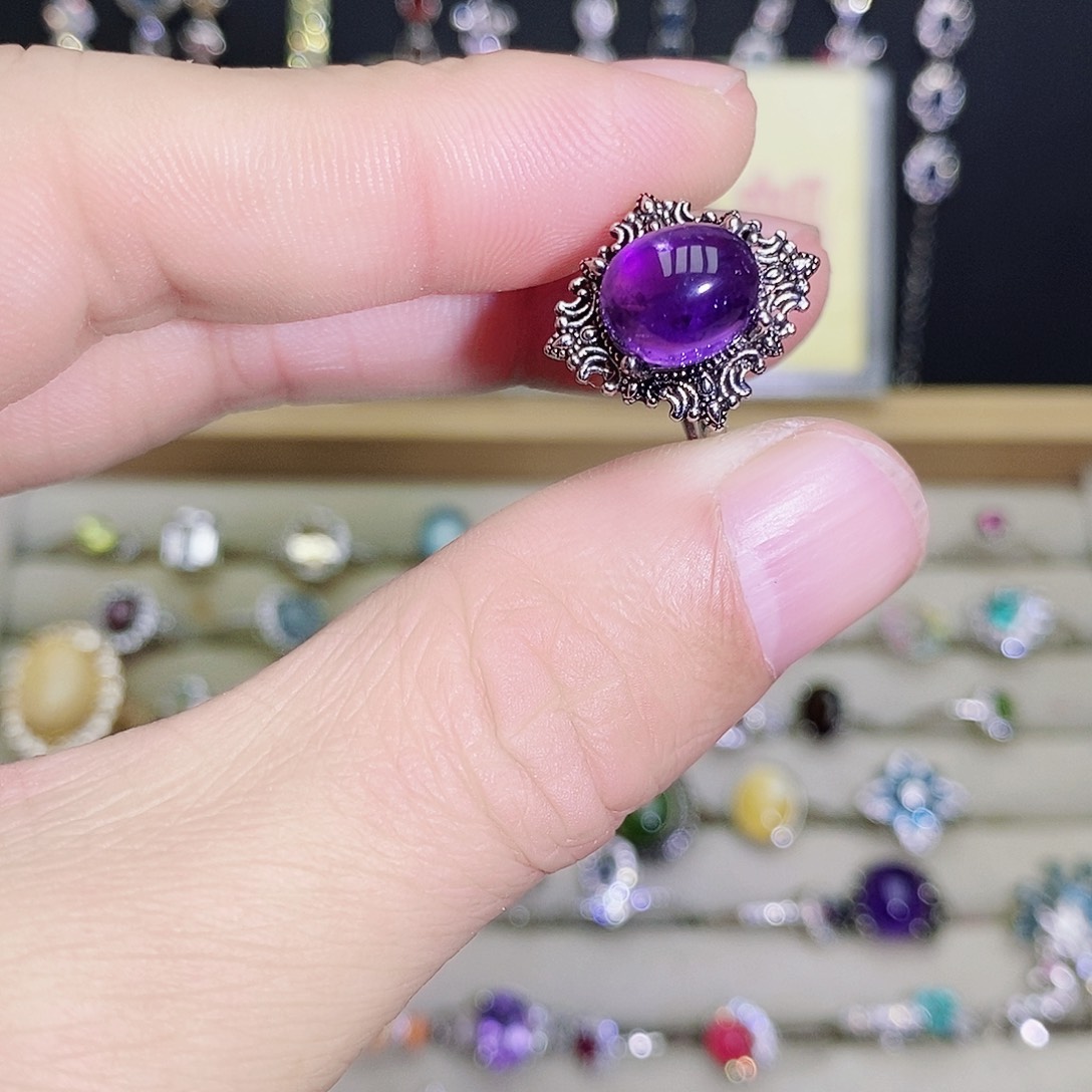 未镶嵌戒指紫晶458