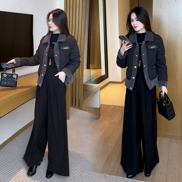 【季颜品牌】冬季新品穿搭面包服气质显瘦休闲时尚宽松外套109