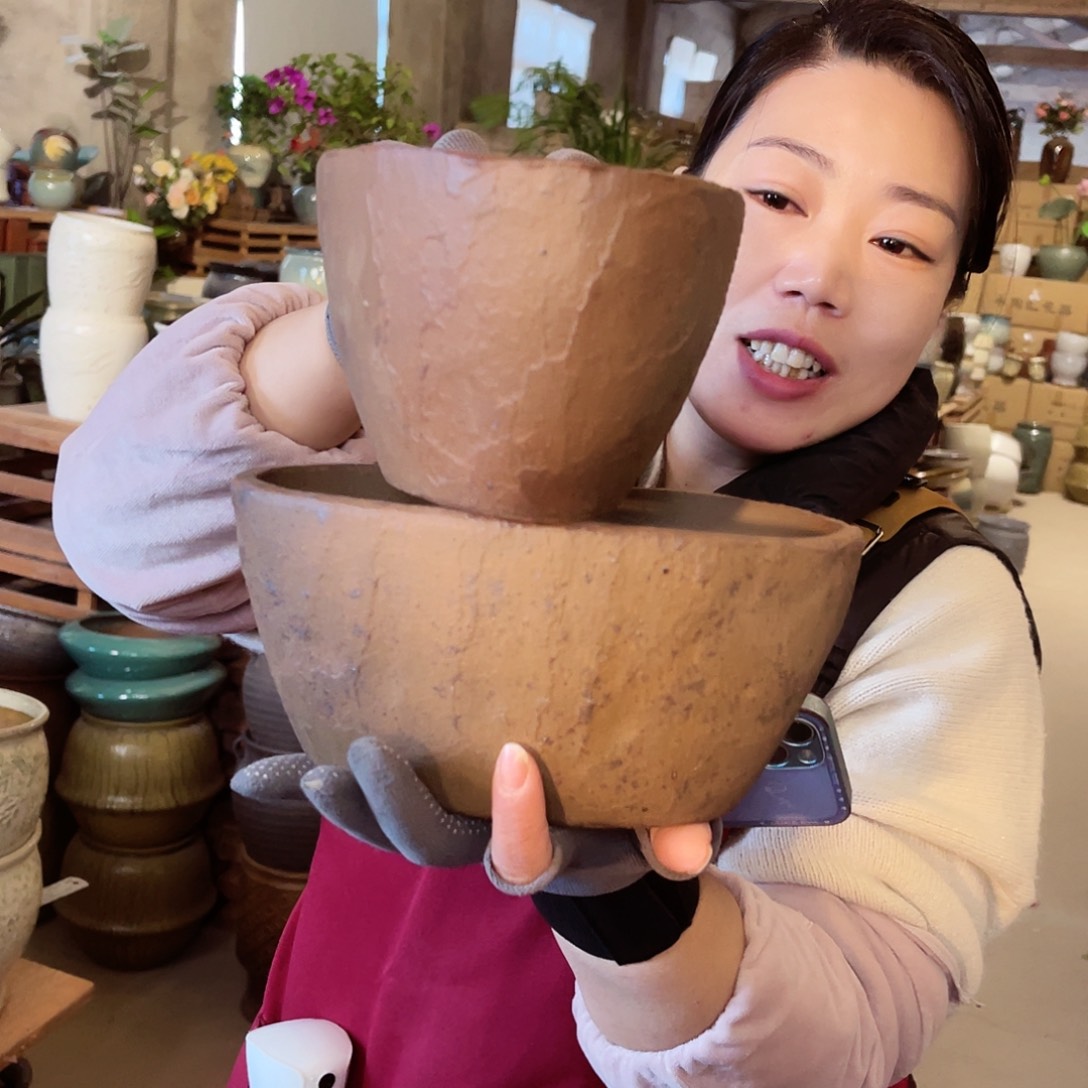 紫砂花盆高度9长21宽13