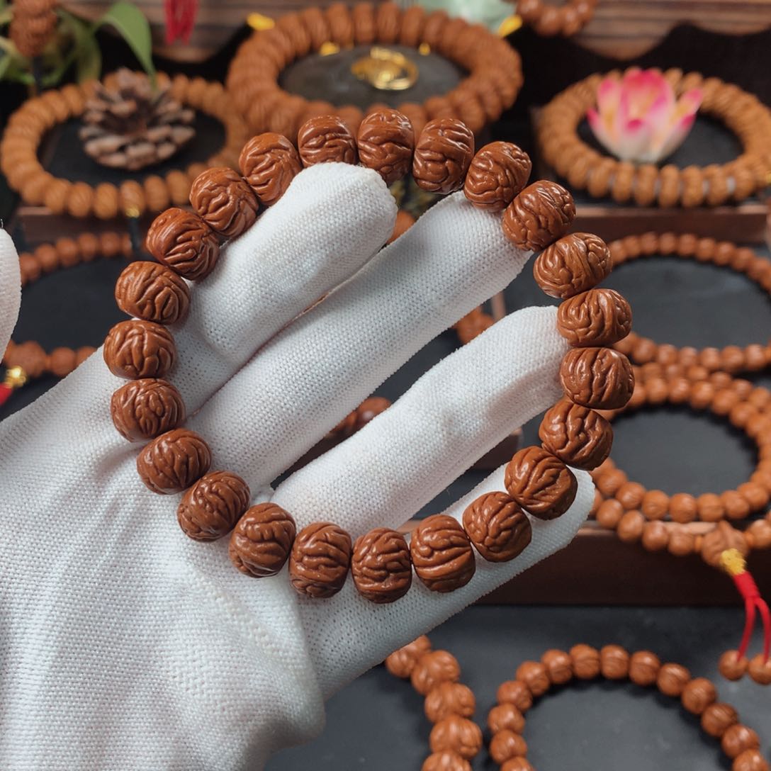 桃核吊坠诺*13双脊龙单圈