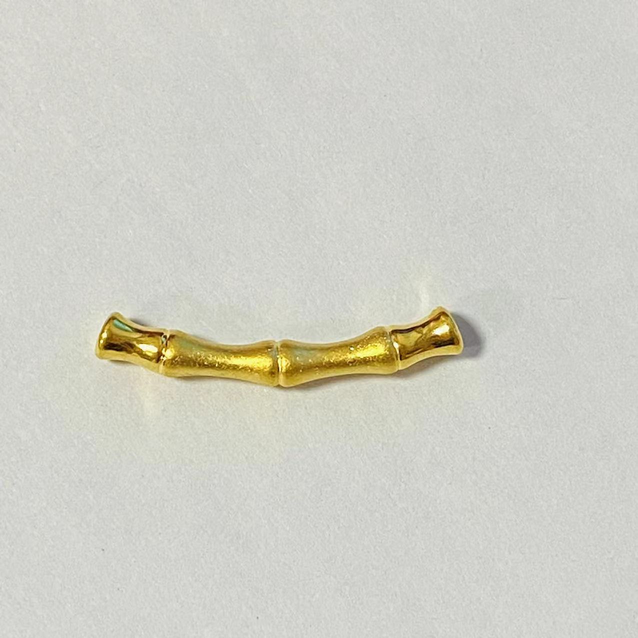 足金999渐变竹节弯管搭红玛 瑙手串@@A236