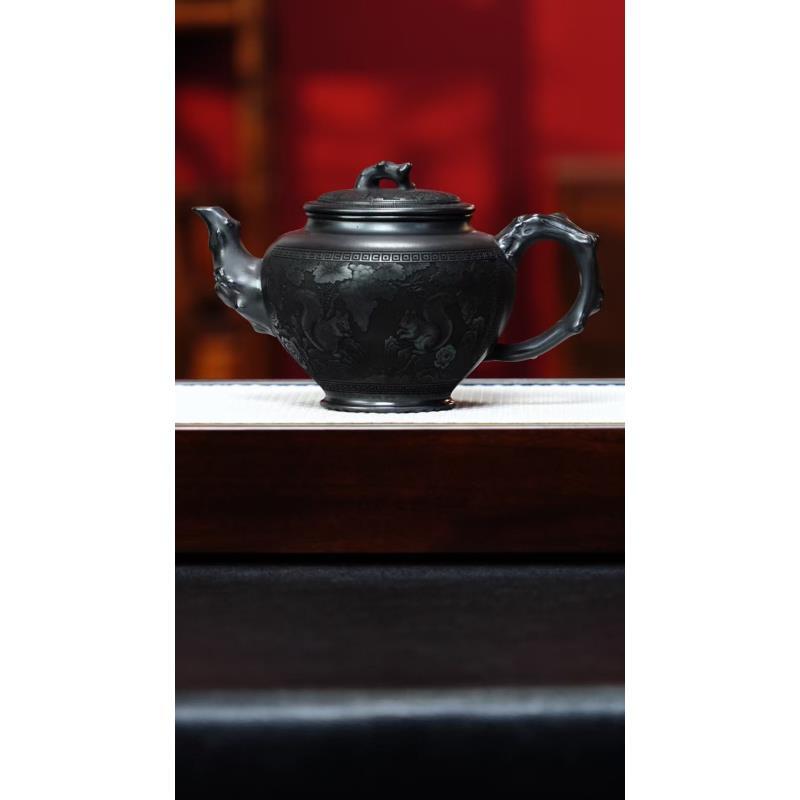 宜兴紫砂 松鼠竹节报春 石黄 高艳 h049