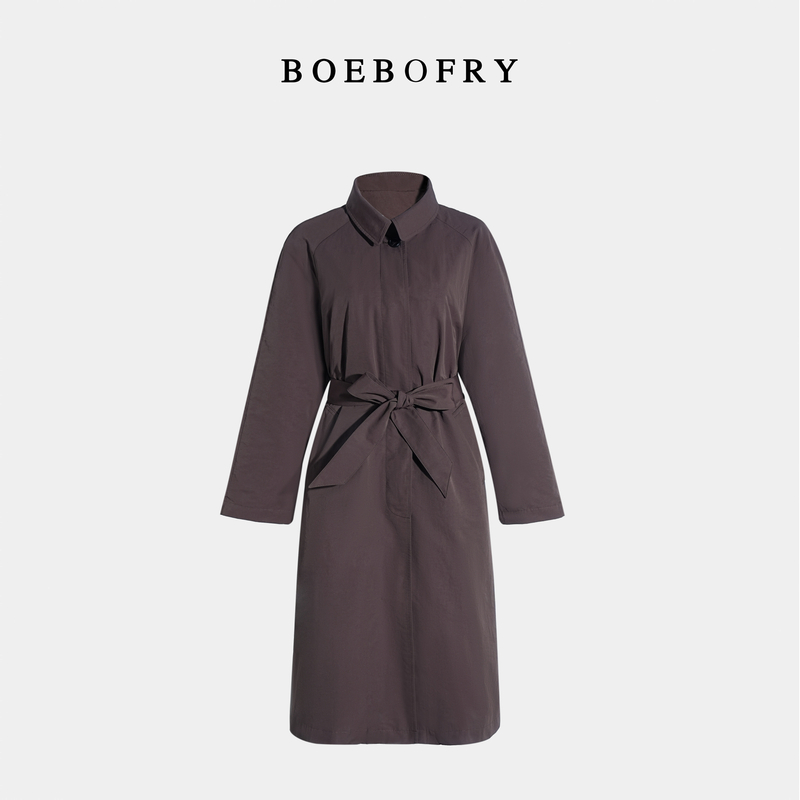 BOEBOFRY<极简大牌>冬季气质美拉德色系可拆卸风衣鹅绒服BE4F0597