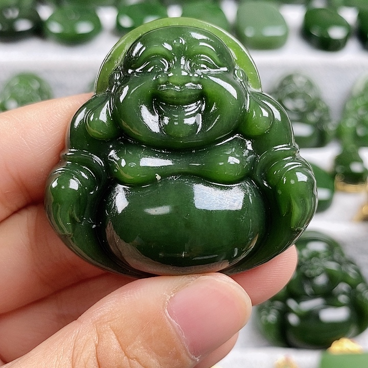 和田玉（碧玉）未镶嵌吊坠(不含链)47mm