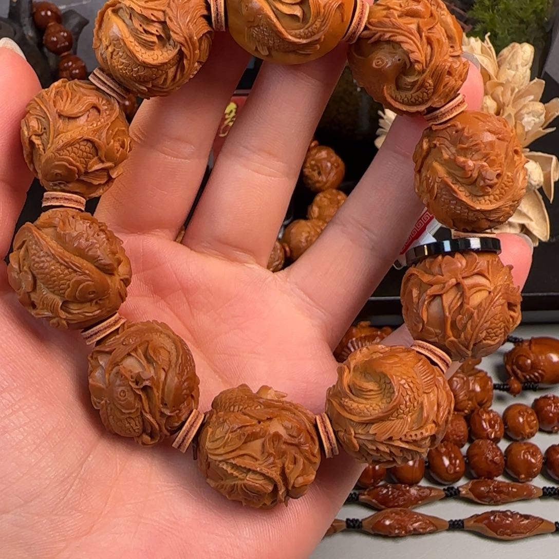 橄榄核手串/手链李旭 23荷塘月色年年有余