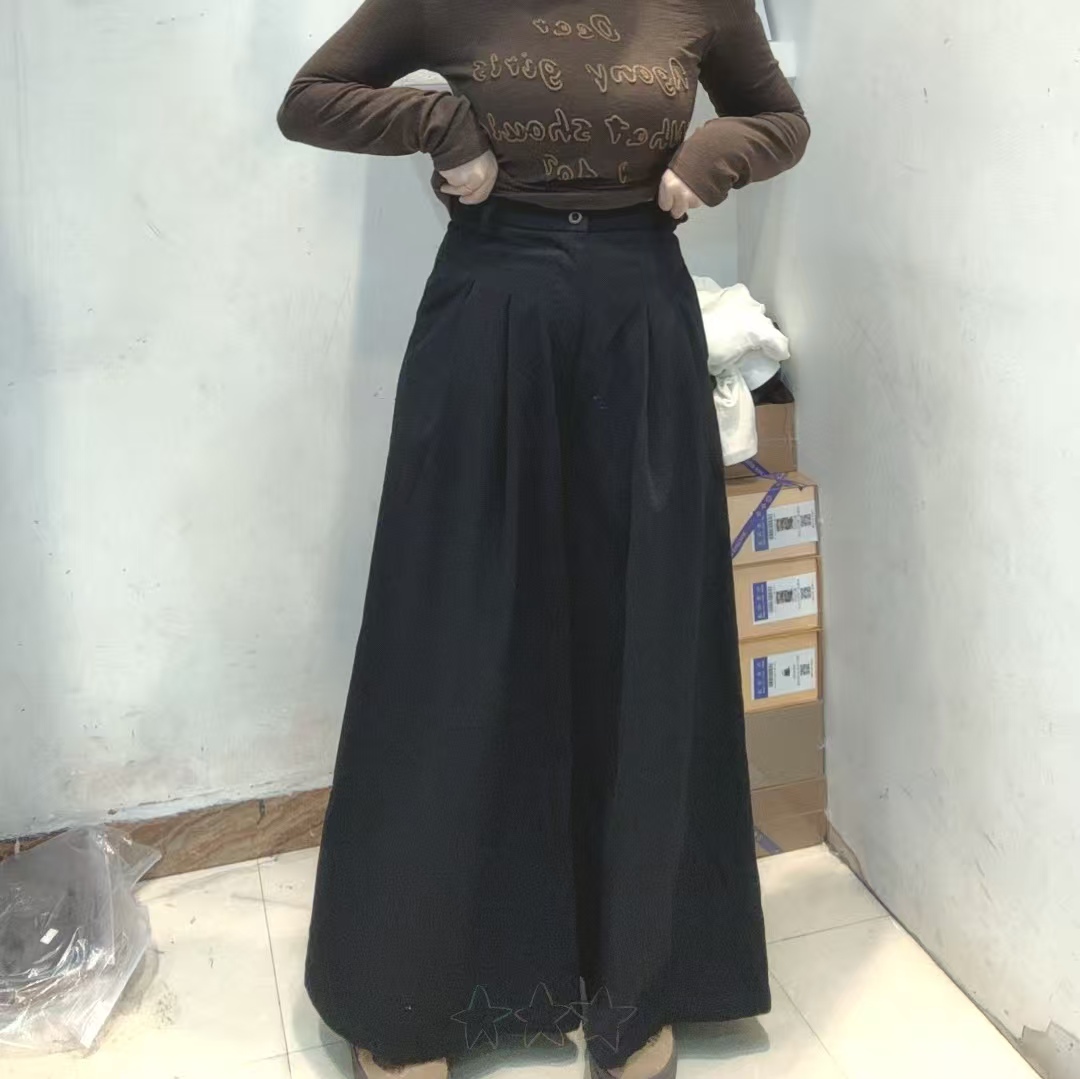 《霞华》2025新款时尚气质百搭阔腿柔软舒适休闲裤