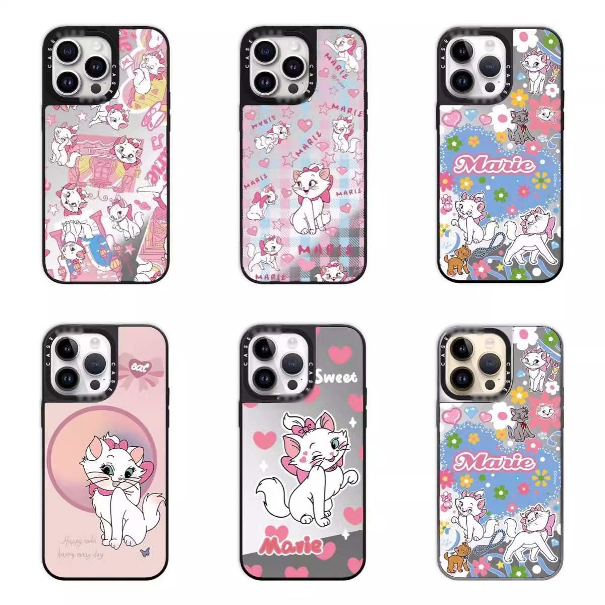 迪士尼玛丽猫适用苹果17iPhone16ProMax苹果15Pro14/13手机壳防摔