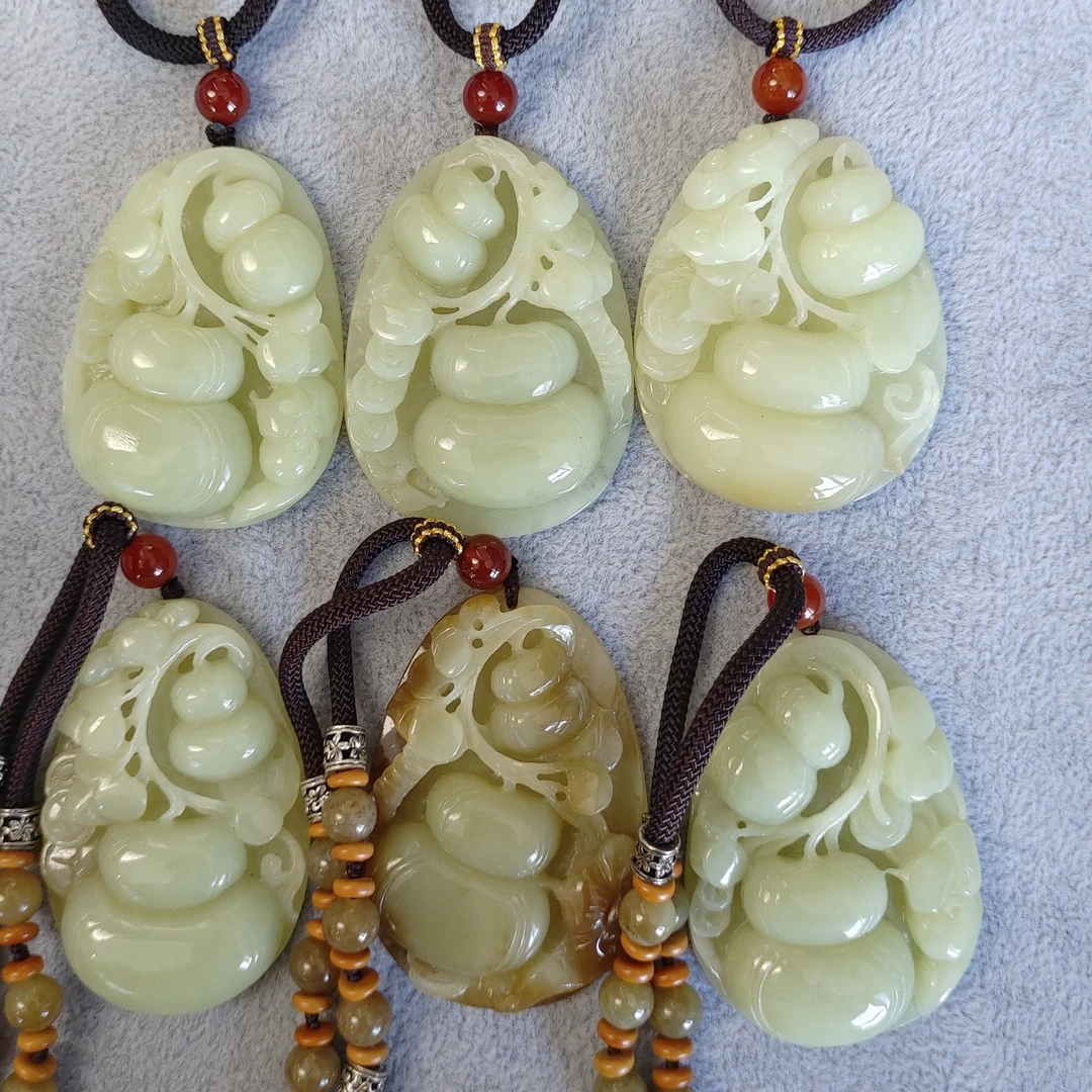 大师定制和田玉事事如意柿子手工雕刻精品一个