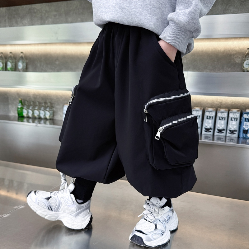 男童裤子秋冬款2025新款儿童宝宝保暖长裤冬季加绒加厚宽松哈伦裤