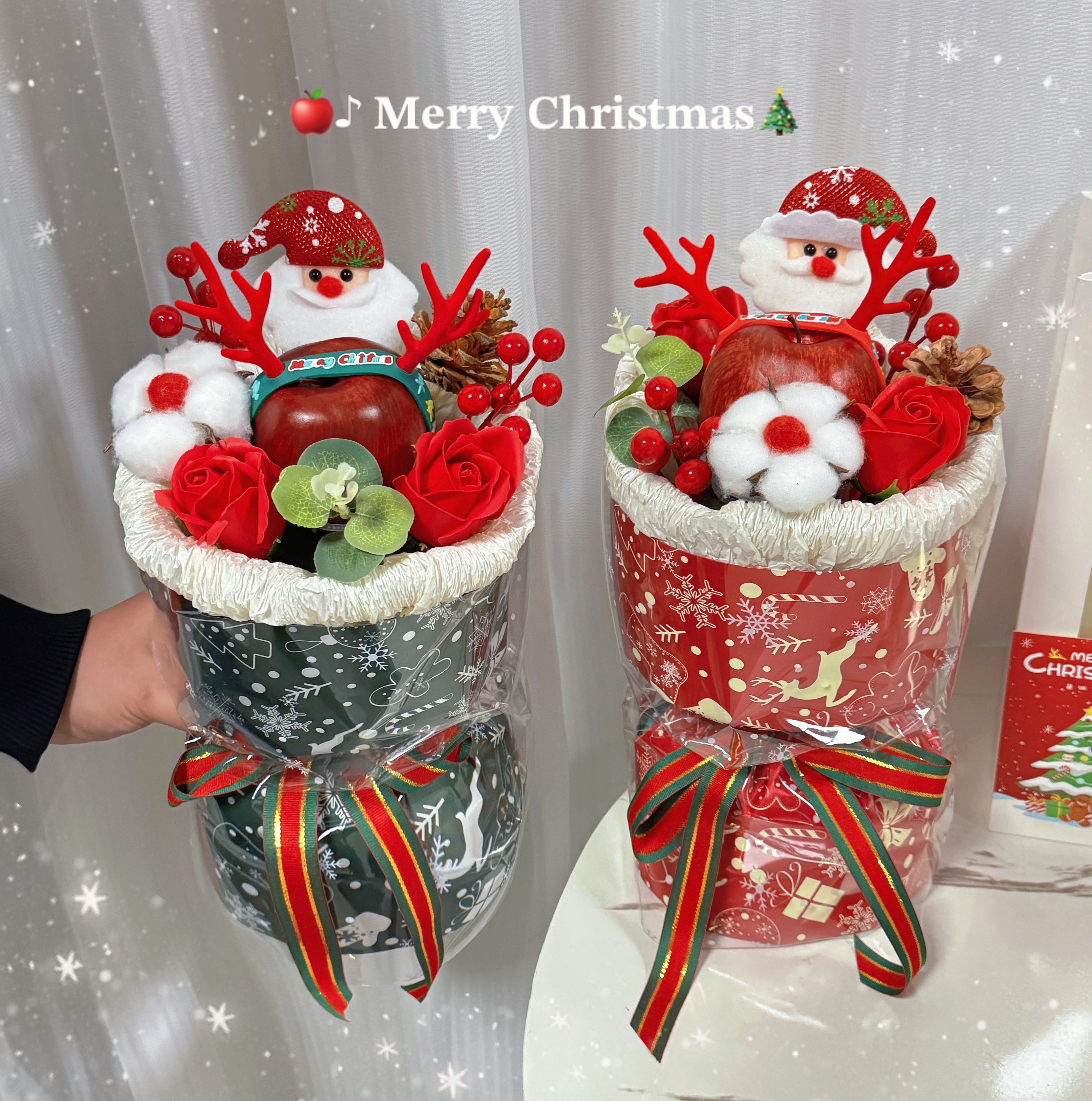 爆款平安夜圣诞节花束送女友礼物可爱成品花束送女生儿童创意玩偶