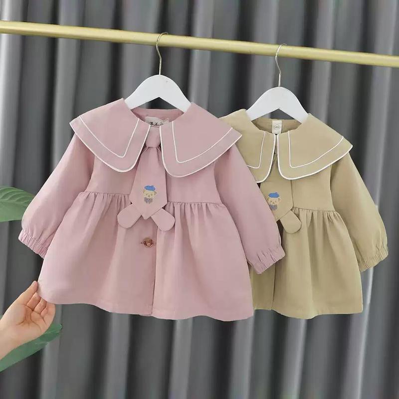 女童风衣2025新款洋气儿童衣服春秋婴儿时髦上衣一岁宝宝秋装外套