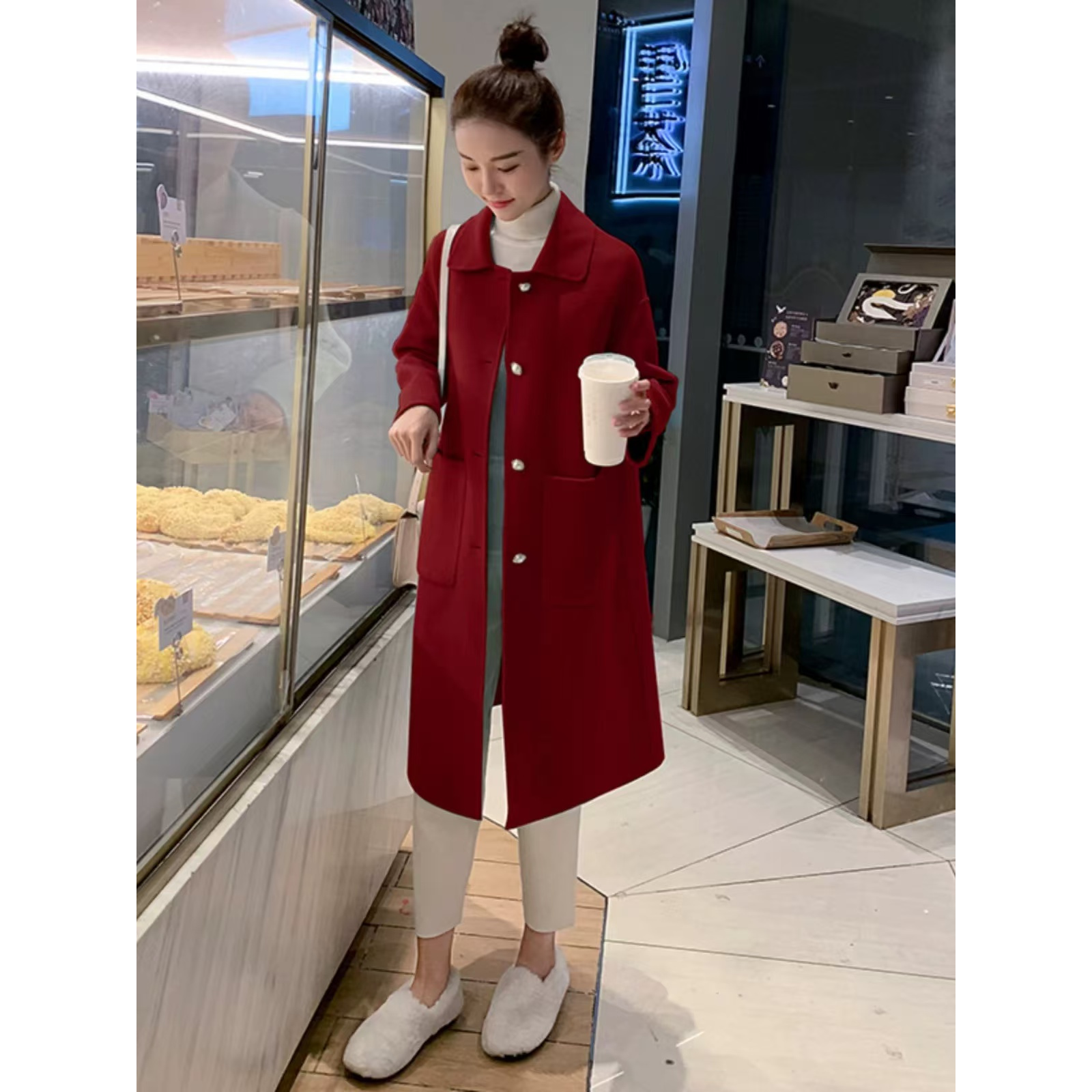 0554 S3 M1 L1 2XL5 S3 L1 2XL2毛呢外套女2024秋冬韩版呢子大衣