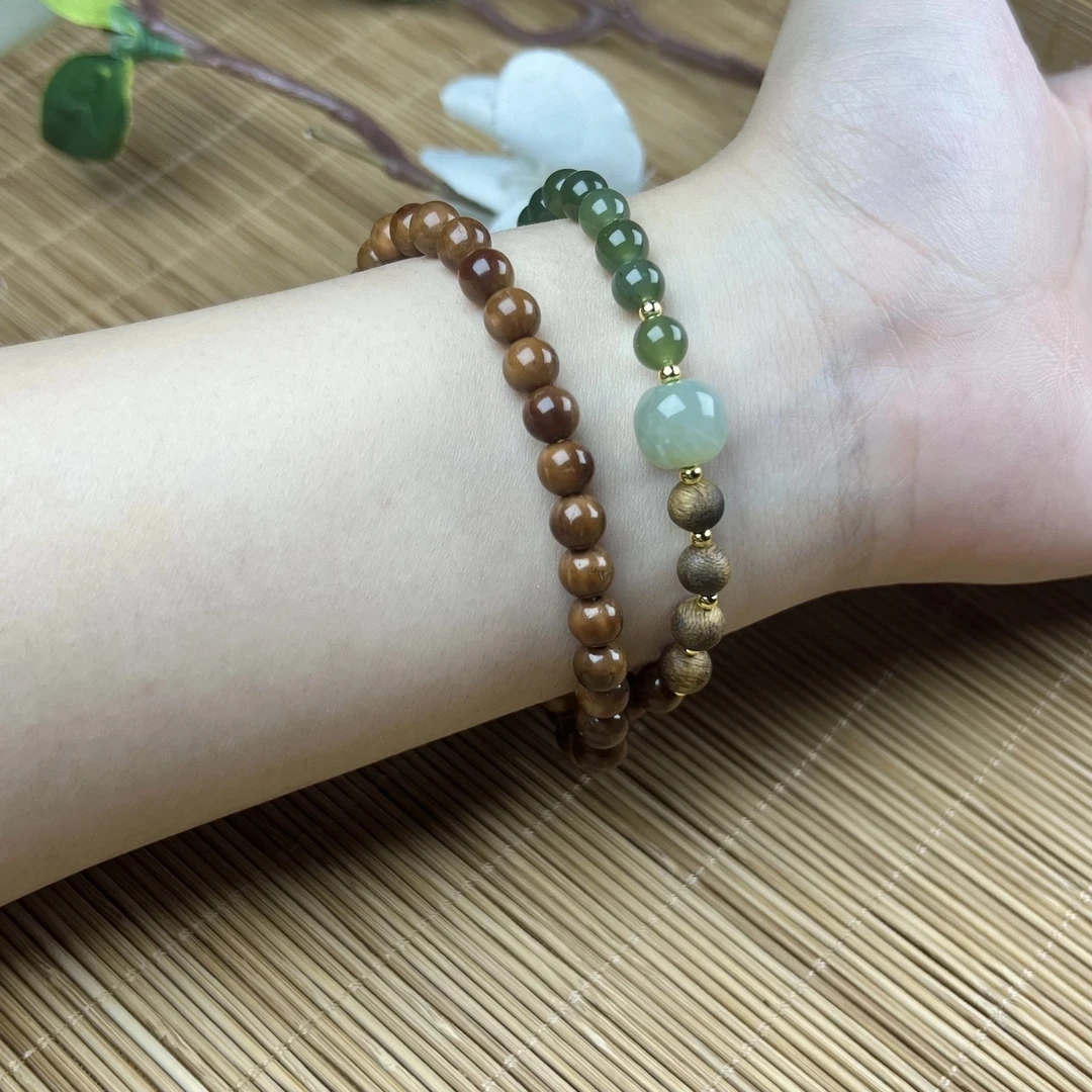 库克菩提双圈晴水香韵手链手串