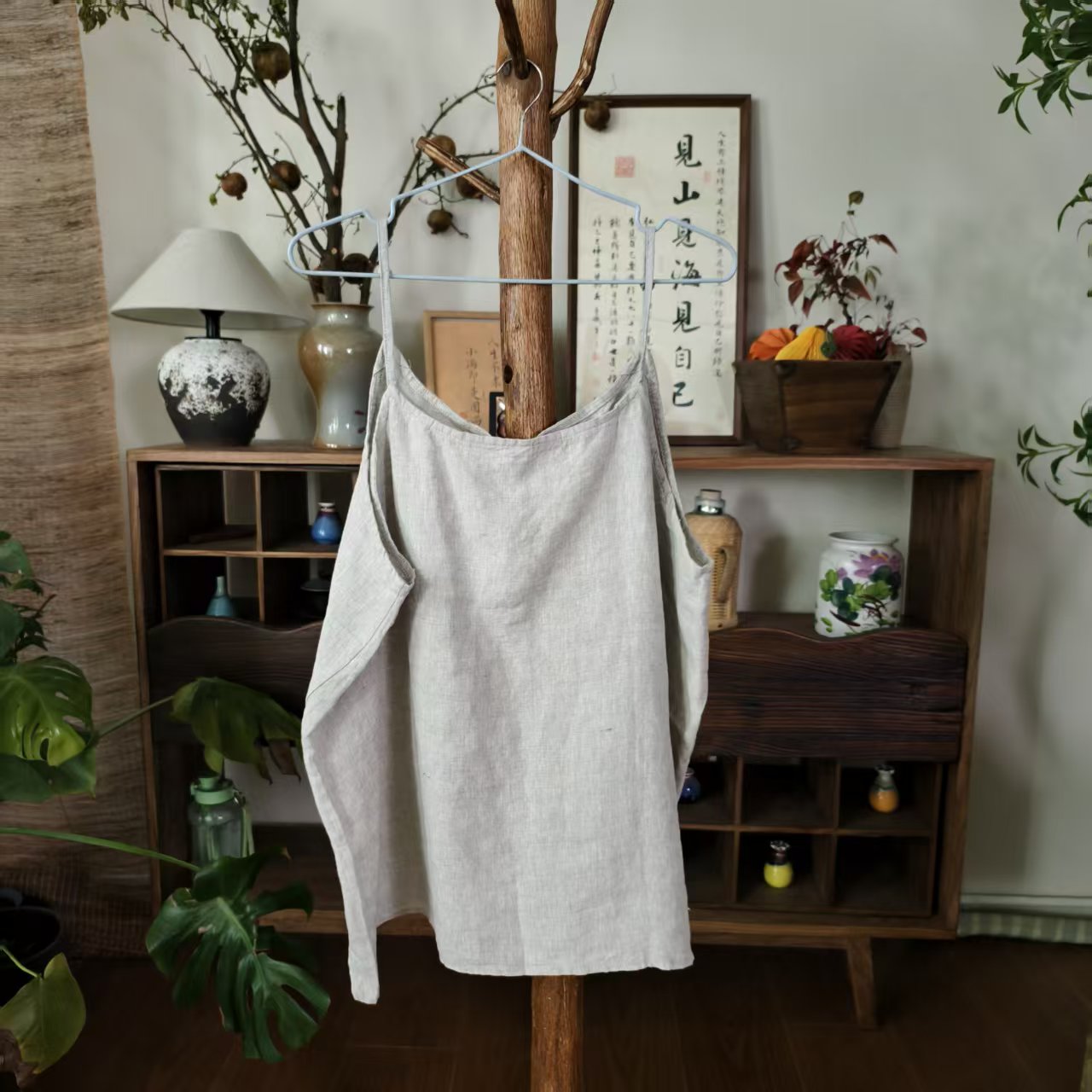 【大梅子推荐】设计款亚麻吊带X6636
