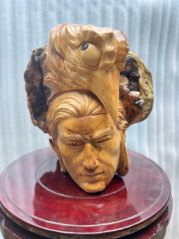 柏木神雕与杨过，一物一拍，纯手工雕刻