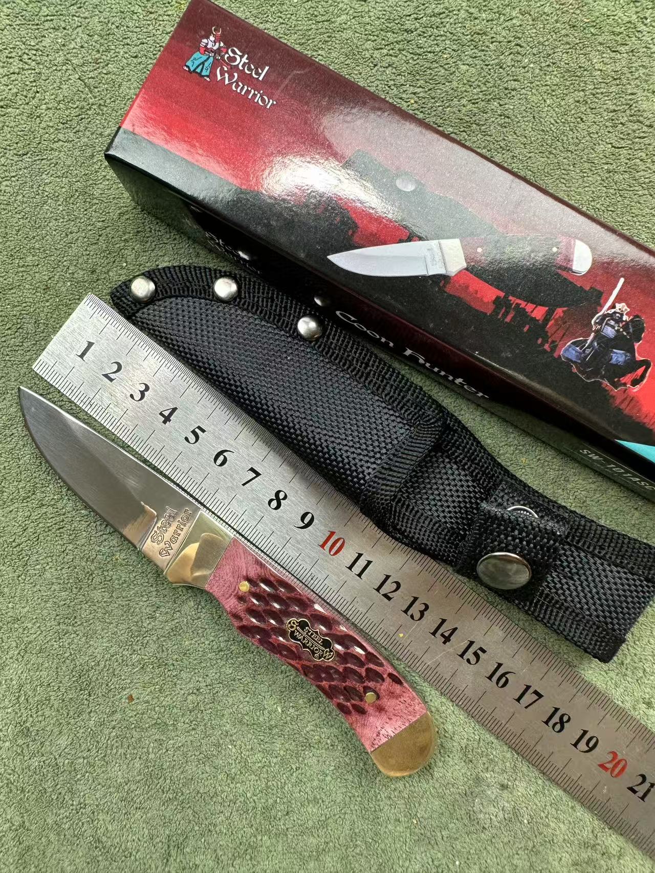 钢武士牛骨小直刀手把肉外贸代工口袋刀