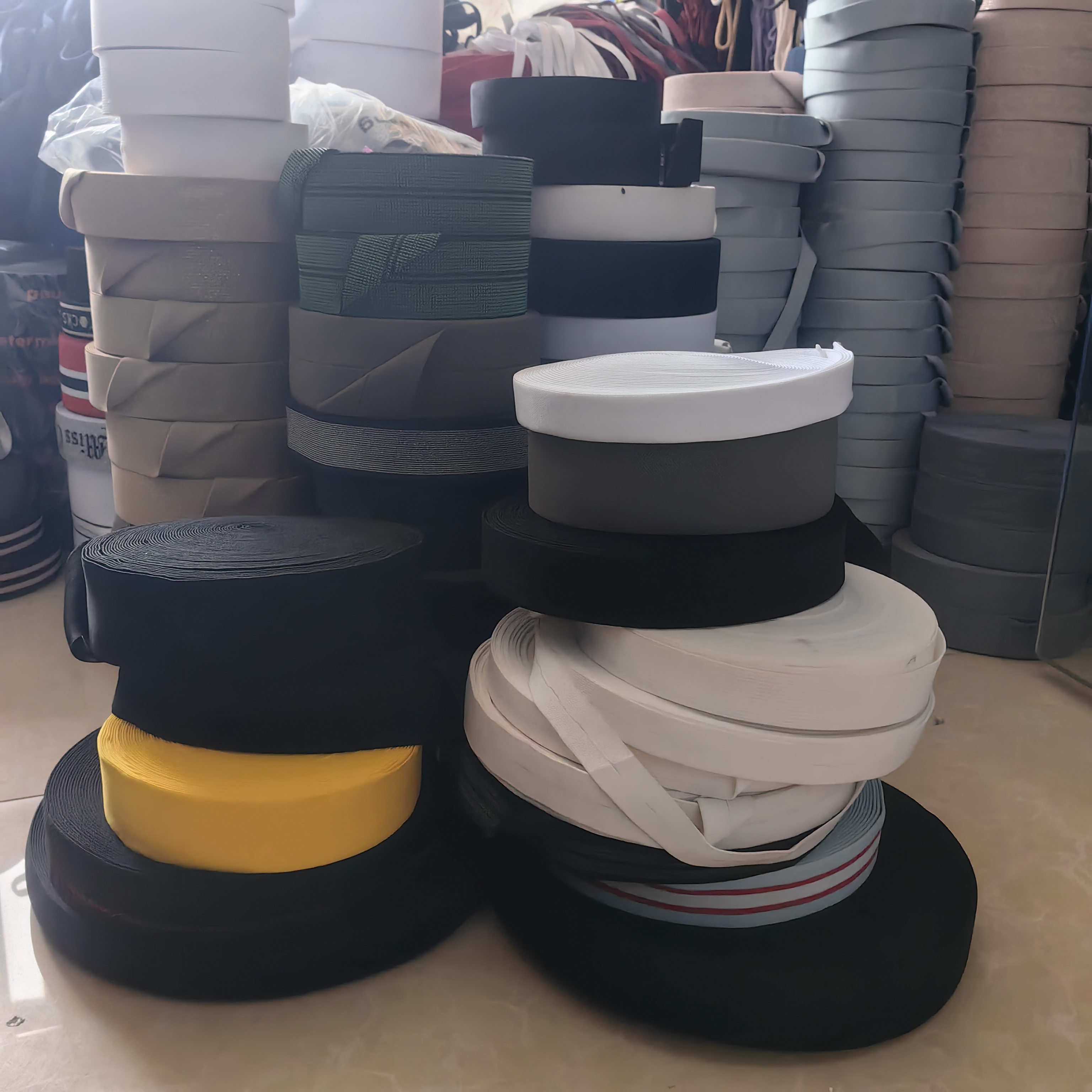 松紧带，织带，包边带，绣花标，罗纹，子母带，内裤松紧