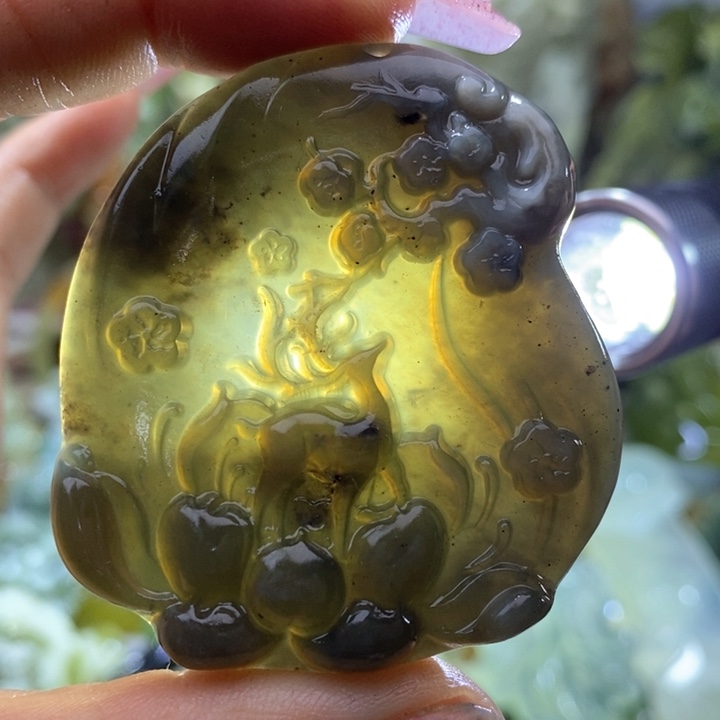 岫玉岫玉吊坠未镶嵌