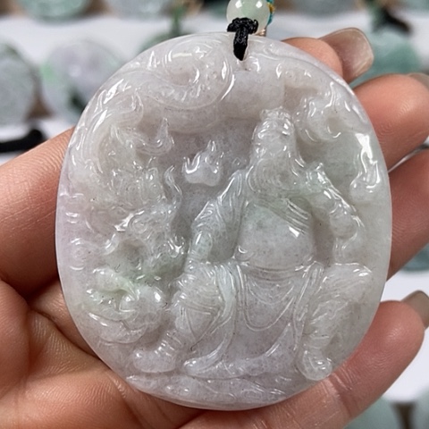 翡翠颈饰未镶嵌关二爷福利