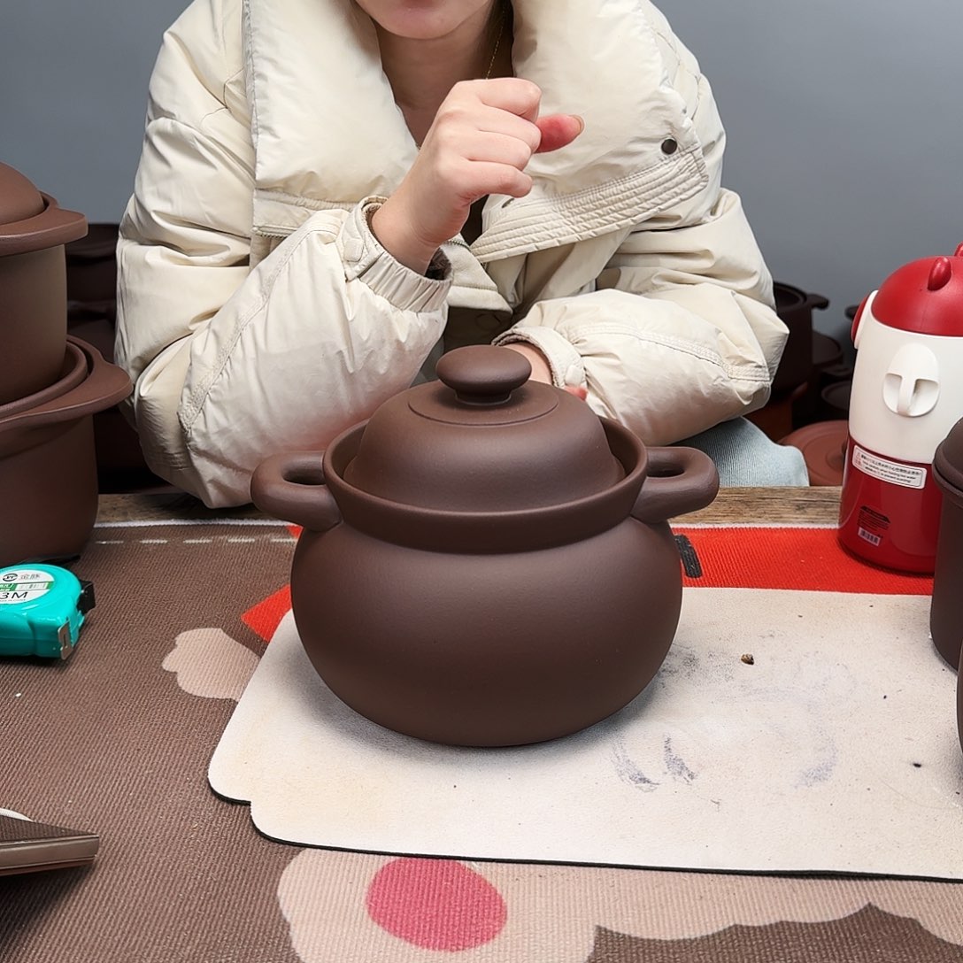 紫砂砂锅2升煲红色正品