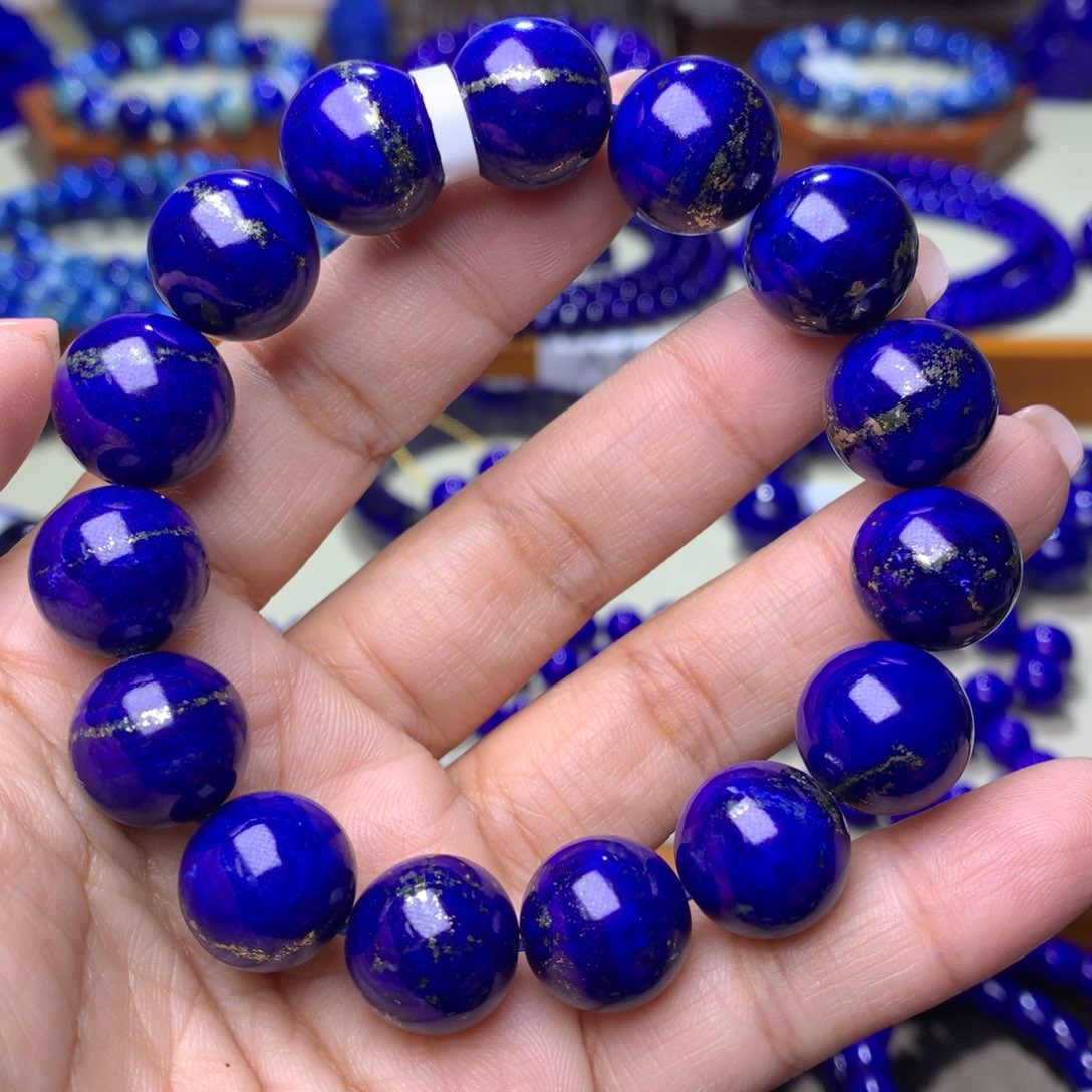 青金石手链未镶嵌14m