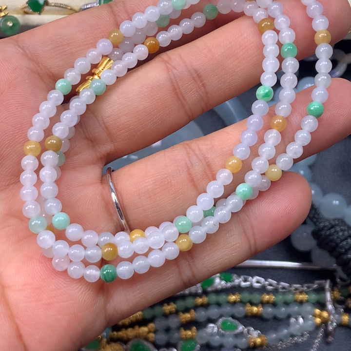 翡翠未镶嵌手链卡3.8