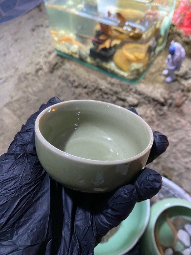 微瑕手工酒杯老梅子青